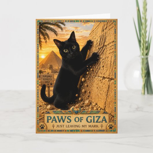 Poten van Giza (Zwarte Kat) Kaart (Voorkant)
