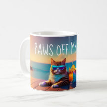 Poten van mijn drankje af - Kat met zonnebril mokk