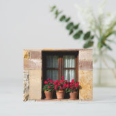 Poten voor bloemen in het dorp briefkaart (Staand voorkant)