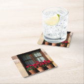 Poten voor bloemen in het dorp kartonnen onderzetters (Insitu)