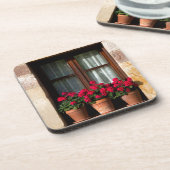 Poten voor bloemen in het dorp onderzetter (Linkerzijde)