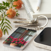 Poten voor bloemen in het dorp sleutelhanger (Voorkant Rechts)