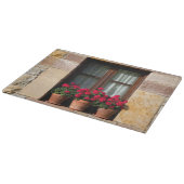 Poten voor bloemen in het dorp snijplank (Hoek)