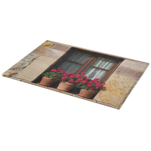 Poten voor bloemen in het dorp snijplank (Hoek)