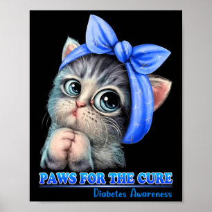 poten voor de zuivere diabetes mellitus blauw poster