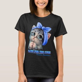 poten voor de zuivere diabetes mellitus blauw t-shirt