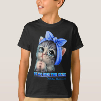 poten voor de zuivere diabetes mellitus blauw t-shirt