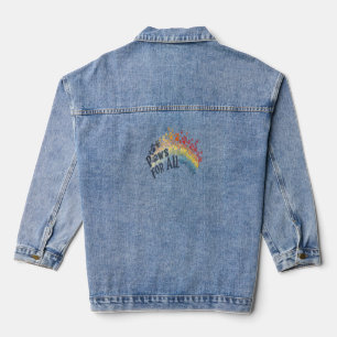 Poten voor Iedereen – Regenboogpootafdruk Eenheid Denim Jacket