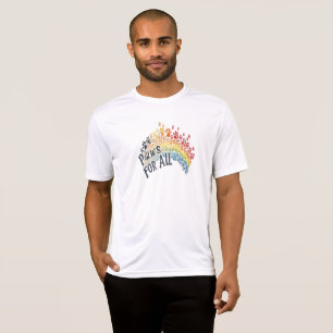 Poten voor Iedereen – Regenboogpootafdruk Eenheid T-shirt