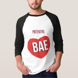 Potentieel Bae Heart Raglan-T-shirt T-shirt