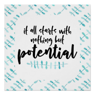 Potentieel Citaat Poster
