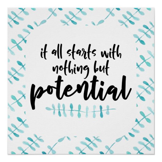 Potentieel Citaat Poster (Voorkant)