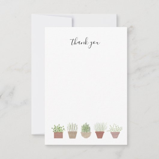 Potentiële Planten dank u voor uw opmerking Bedankkaart (Voorkant)