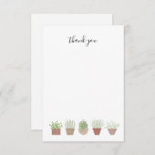 Potentiële Planten dank u voor uw opmerking Bedankkaart (Voorkant / Achterkant)