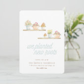 Potentiële Planten Nieuwe thuisbewegende aankondig Aankondiging (Staand voorkant)