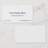 Potentiële Visitekaartjes van de Lunch Winner (Voorkant / Achterkant)