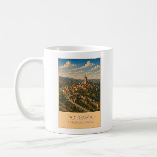 Potenza, Italië – Vintage Reis Mok (Links)