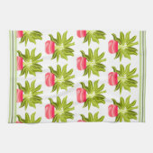 Potgroen Gestreepte Trim Keuken Handdoeken (Horizontaal)