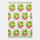 Potgroen Gestreepte Trim Keuken Handdoeken (Verticaal)