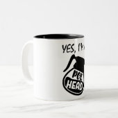 Pothead/koffie-Mok Tweekleurige Koffiemok (Voorkant links)