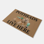 Potheads wonen hier, hond cadeau liefhebber Cocker Deurmat (Schuin)