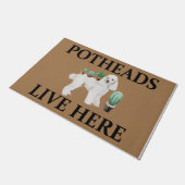 Potheads wonen hier, hond cadeau liefhebber poedel deurmat (Schuin)