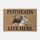 Potheads wonen hier, hond cadeau liefhebber Shih T Deurmat (Voorkant)
