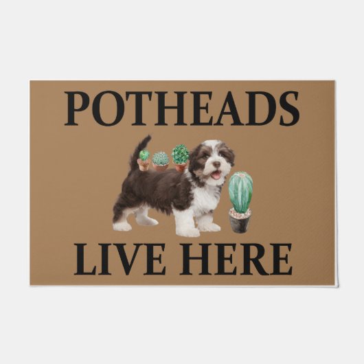 Potheads wonen hier, hond cadeau liefhebber Shih T Deurmat (Voorkant)