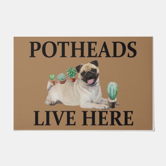 Potheads wonen hier, hond cadeau lover deurmat (Voorkant)