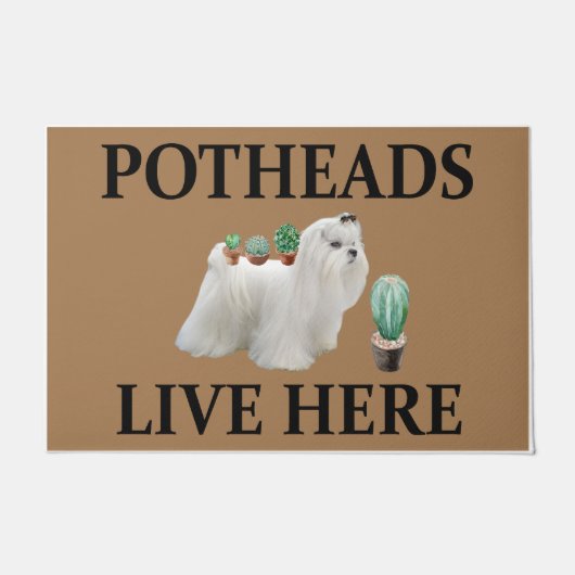 Potheads wonen hier, hondencadeau liefhebber Malte Deurmat (Voorkant)