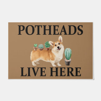 Potheads wonen hier, hondencadeauliefhebber Corgi Deurmat