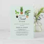 Potheplanten | Mint Housewarming Feest Kaart (Staand voorkant)