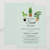 Potheplanten | Mint Housewarming Feest Kaart (Voorkant / Achterkant)