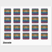 Potholder Check Pattern-stickers Vierkante Sticker (Vel)