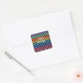 Potholder Check Pattern-stickers Vierkante Sticker (Envelop)