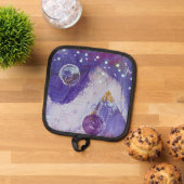 Potholder in het ontwerp van Moon Mountain Pannenlap (Top down)