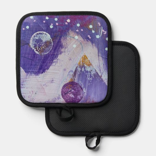 Potholder in het ontwerp van Moon Mountain Pannenlap (Voorkant / Achterkant)