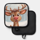 Potholder with Christmas design Pannenlap (Voorkant / Achterkant)