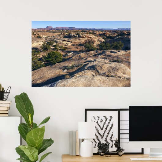 Pothole Point Trail in Canyonlands National Park Poster (Thuiskantoor)