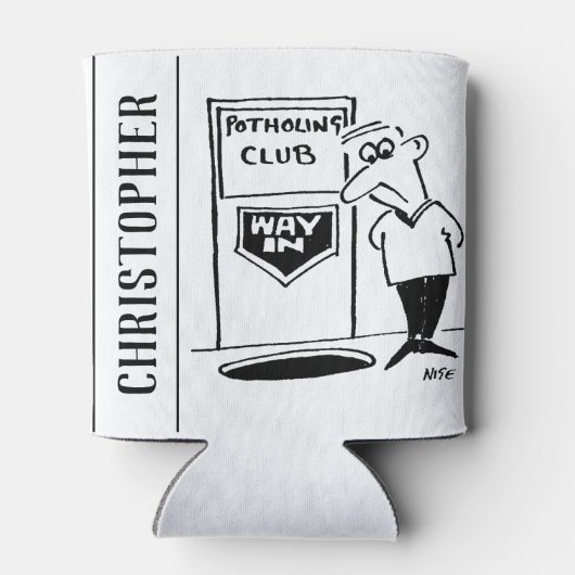 Potholing Club Entrance in de Cartoon Floor Blikjeskoeler (Achterkant)