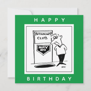 Potholing Club Entrance in de Floor  Cartoon Kaart