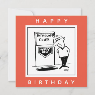 Potholing Club Entrance in de Floor ￼ Cartoon Kaart