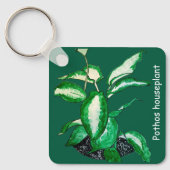 Pothos-kamerplant Sleutelhanger (Voorkant)