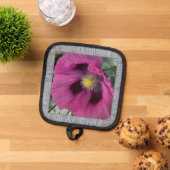 Pothouder met magenta papaver pannenlap (Top down)