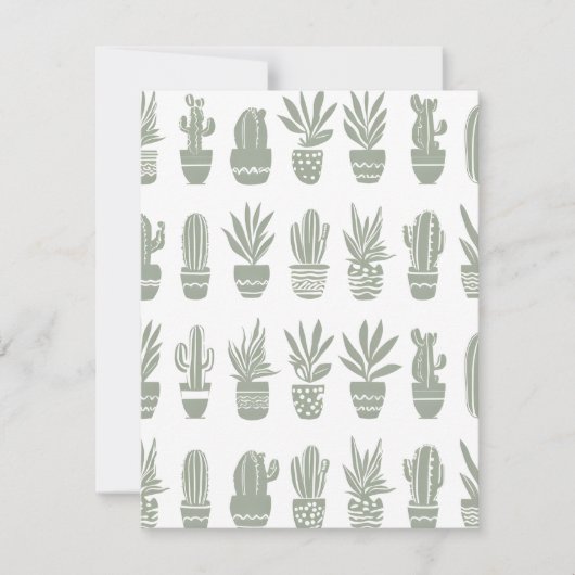 Pothuisplanten in pot feestdagenkaart (Voorkant)