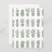 Pothuisplanten in pot feestdagenkaart (Voorkant / Achterkant)