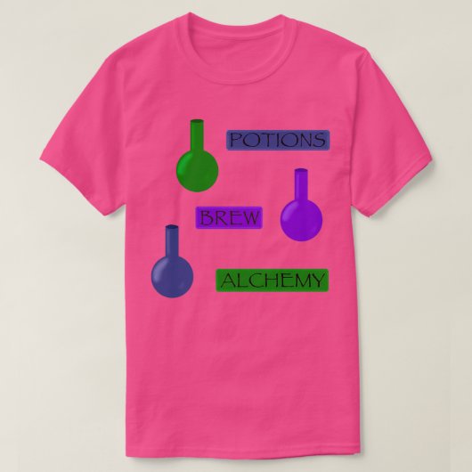 Potion and Alchemy Pattern T-shirt (Design voorkant)