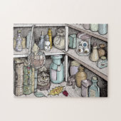 Potion Cabinet Puzzle van de Tovenaar Legpuzzel (Horizontaal)