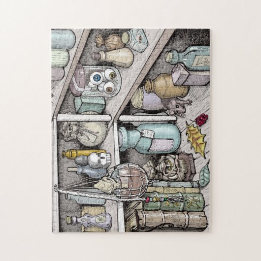 Potion Cabinet Puzzle van de Tovenaar Legpuzzel (Verticaal)