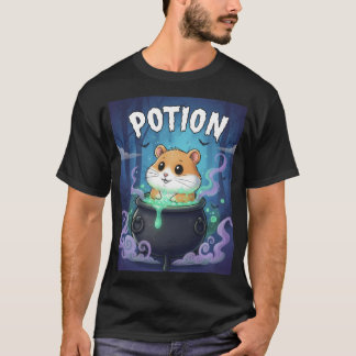 Potion – Cauldron Hamster Halloween TinyFur Tee T-shirt